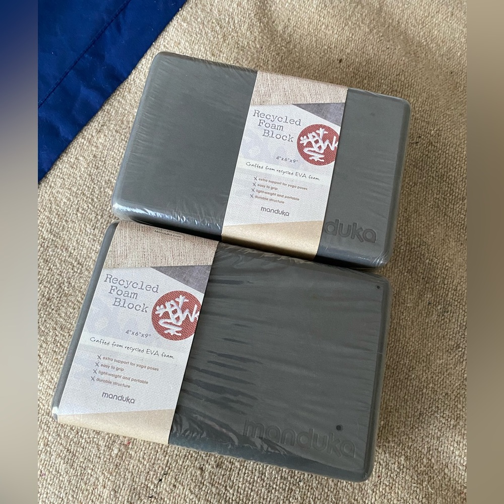 Brand New Two Manduka Foam Yoga Blocks